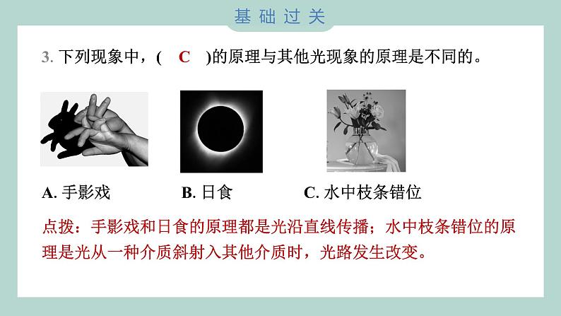 1.4 光的传播方向会发生改变吗 习题课件 五年级上册科学教科版04