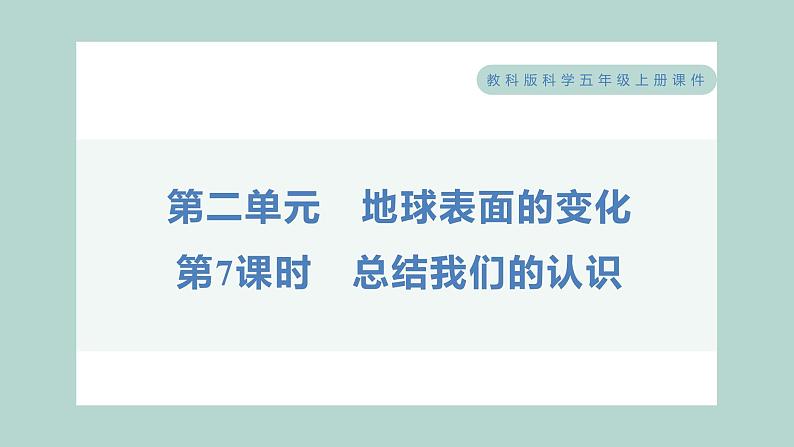 2.7 总结我们的认识 习题课件 五年级上册科学教科版第1页