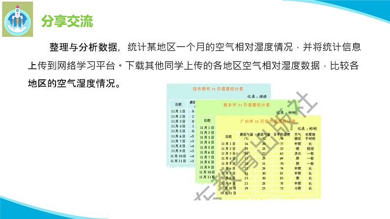 粤科粤教版科学五年级上册课件19网上学习调查各地的空气湿度08