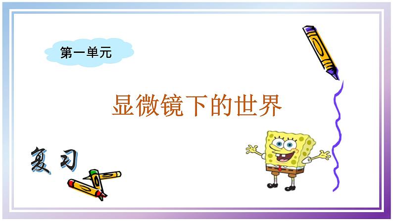 大象版科学六上 第一单元《显微镜下的世界》复习课件01