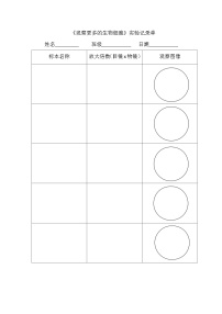 小学科学教科版 (2017)六年级上册5.观察更多的生物细胞教学设计