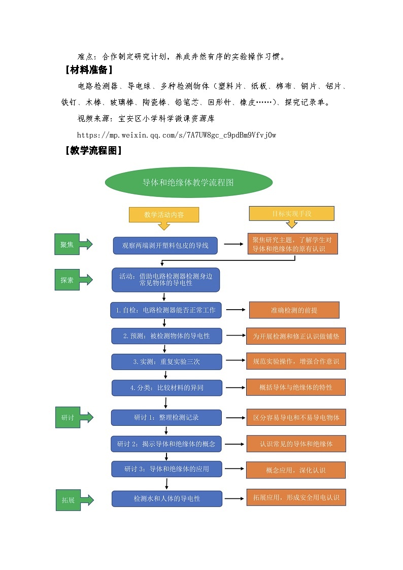教科版4下-第2单元第6课-导体和绝缘体 教案02