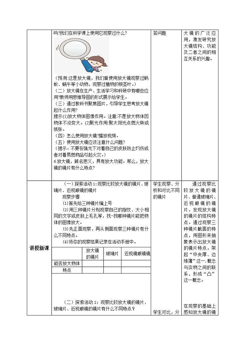 【核心素养目标】教科版小学科学六年级上册 1.1《放大镜》 课件+教案(含教学反思)02