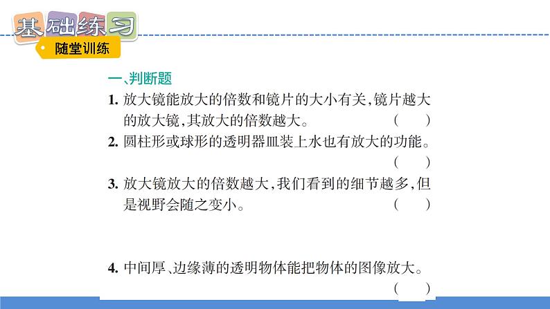 【新】教科版科学六年级上册第1单元1.放大镜PPT课件+习题+教学设计+视频素材04