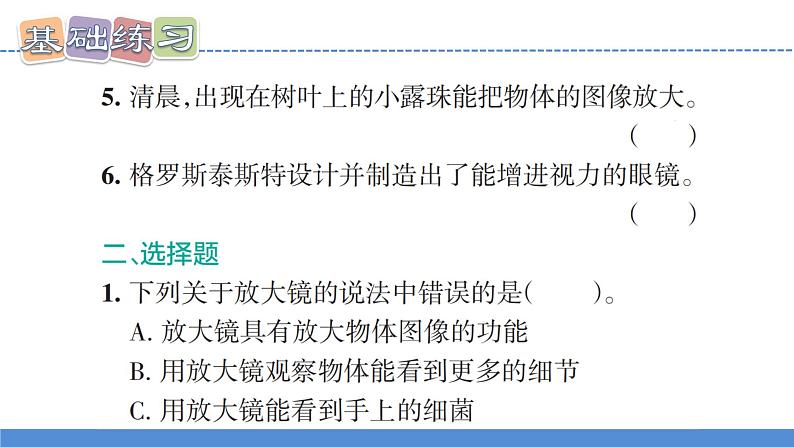 【新】教科版科学六年级上册第1单元1.放大镜PPT课件+习题+教学设计+视频素材05