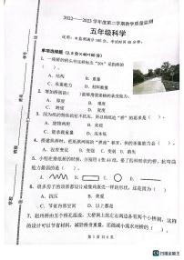 广东省佛山市三水区2022-2023学年五年级下学期7月期末科学试题