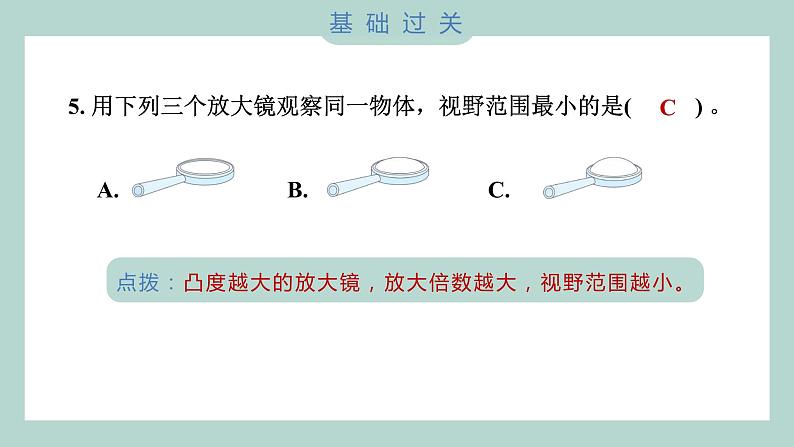 1.1 放大镜（习题课件+知识点梳理）教科版六年级科学上册06