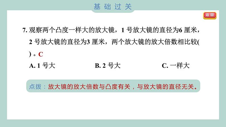 1.1 放大镜（习题课件+知识点梳理）教科版六年级科学上册08