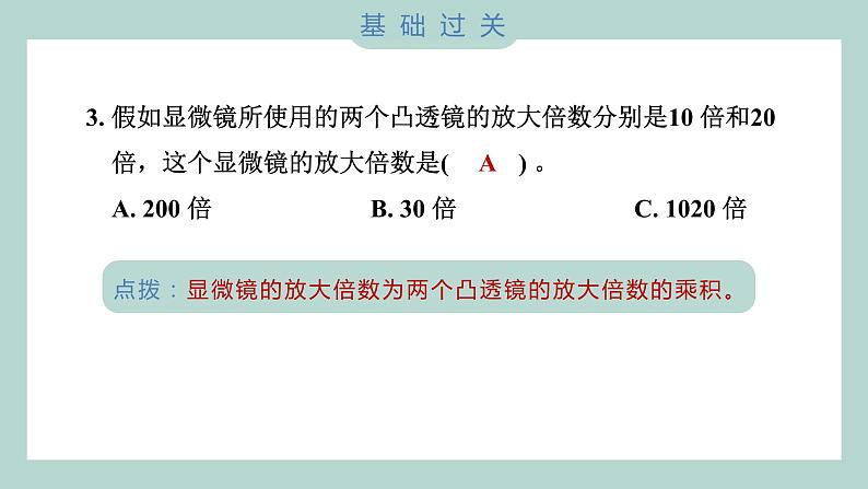 1.2 怎样放得更大（习题课件+知识点梳理）教科版六年级科学上册04