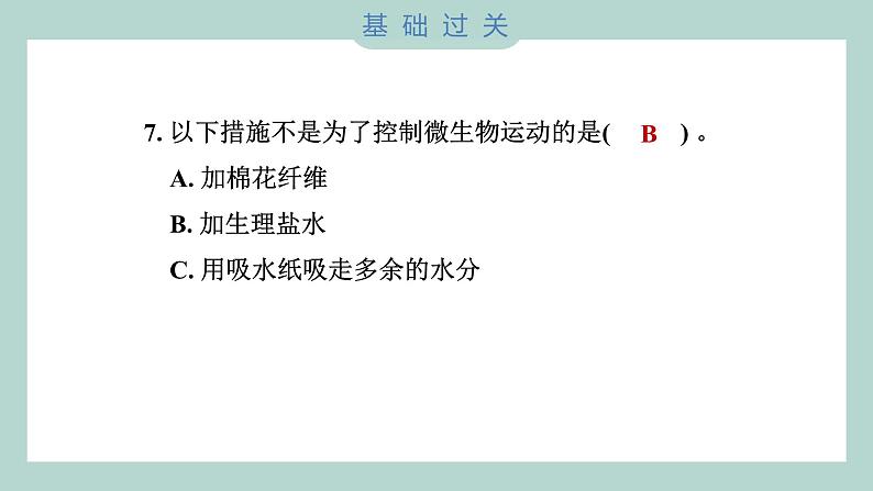 1.6 观察水中微小的生物（习题课件+知识点梳理）教科版六年级科学上册08