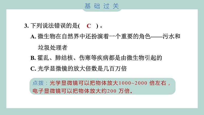 1.7 微生物与健康（习题课件+知识点梳理）教科版六年级科学上册04