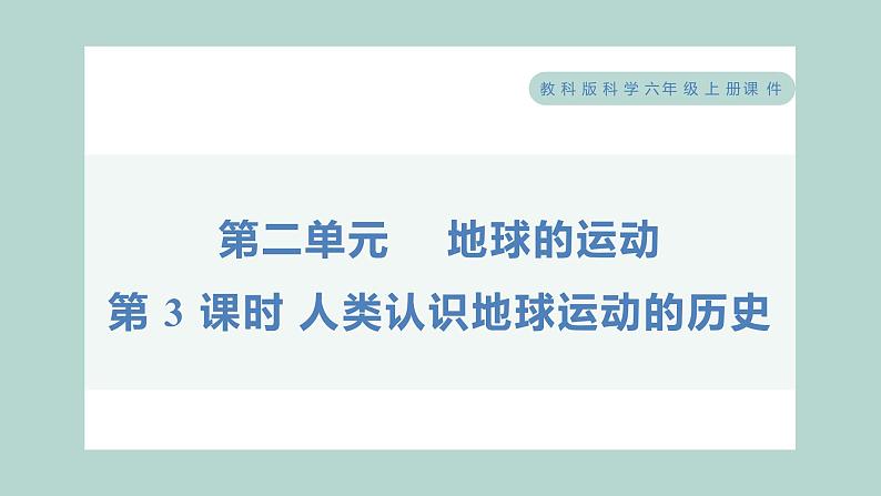 2.3 人类认识地球运动的历史（习题课件+知识点梳理）教科版六年级科学上册01