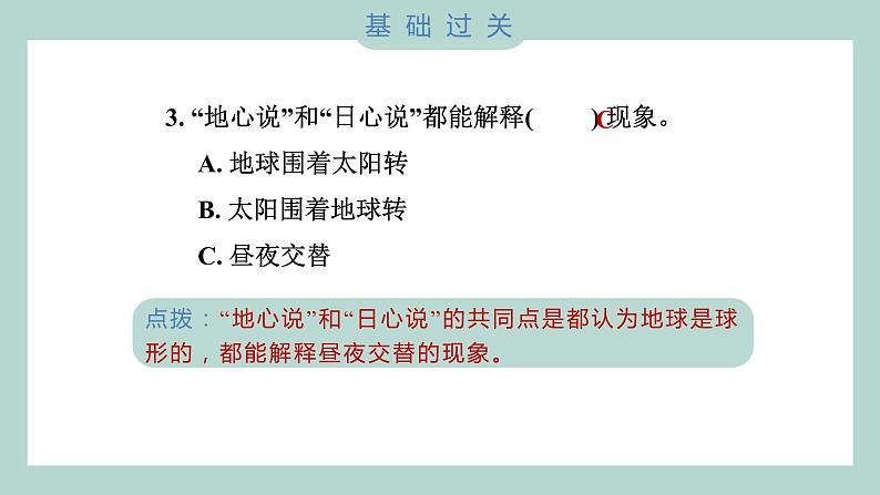 2.3 人类认识地球运动的历史（习题课件+知识点梳理）教科版六年级科学上册04