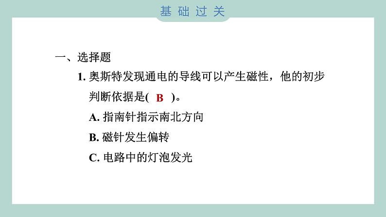 4.3 电和磁（习题课件+知识点梳理）教科版六年级科学上册02