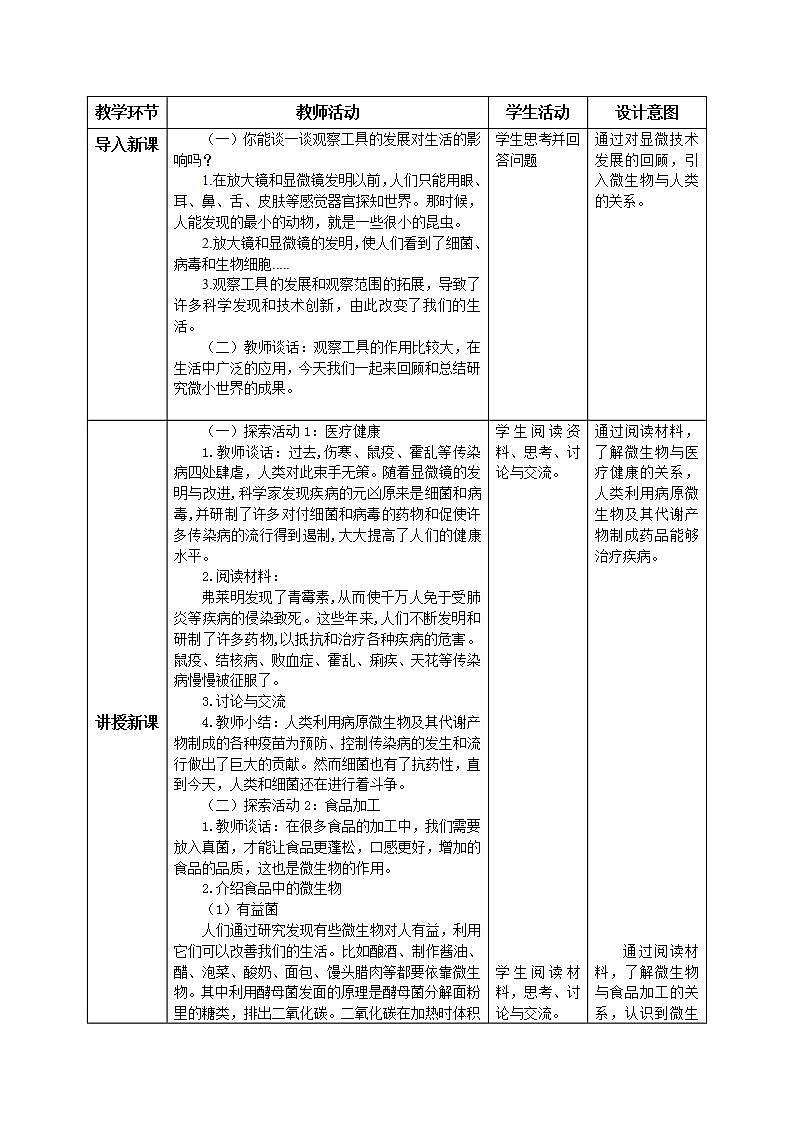 【核心素养目标】教科版小学科学六年级上册1.7《微生物与健康》课件+教案(含教学反思)02