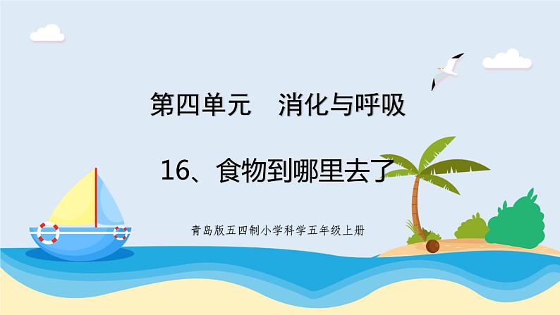 新青岛五四制科学四上16.《食物到哪里去了》教学课件01