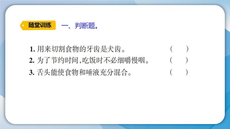 【新】教科版科学四年级上册第2单元7.食物在口腔里的变化PPT课件+习题+教学设计+视频素材04