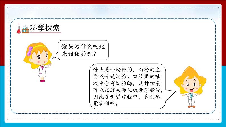 【新】教科版科学四年级上册第2单元7.食物在口腔里的变化PPT课件+习题+教学设计+视频素材08