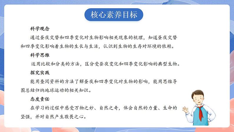 【核心素养目标】教科版小学科学六年级上册2.7《昼夜和四季变化对生物的影响》课件+教案(含教学反思)02