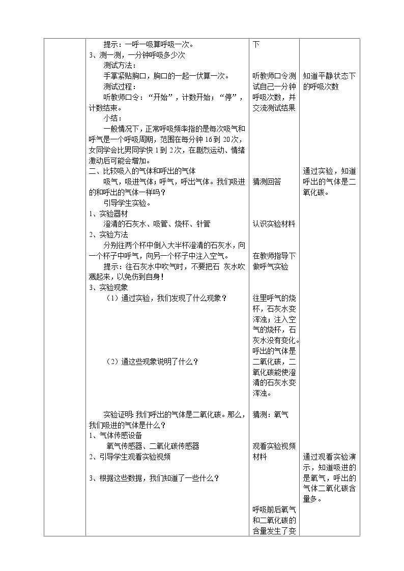 【人教鄂教版】三上科学  4.12《呼吸与空气》（课件+教案+练习）02