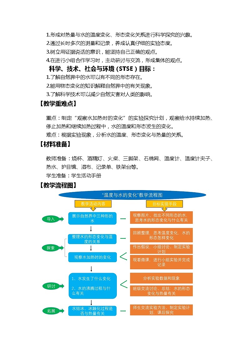 【新】教科版科学五年级下册第4单元教学设计4.1温度与水的变化03