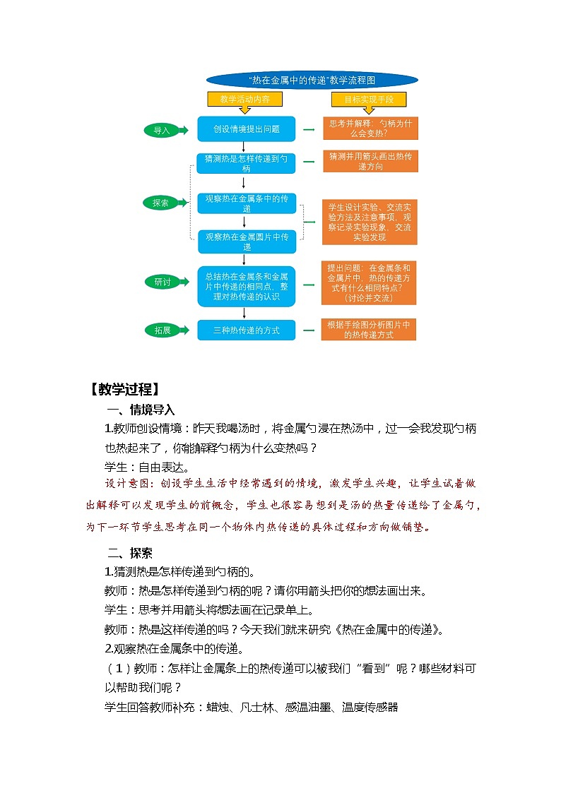 【新】教科版科学五年级下册第4单元教学设计4.4热在金属中的传递第3页
