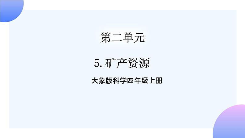 大象版科学四年级上册2.5矿产资源 课件+教案+课件练习+素材01