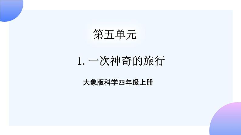 大象版科学四年级上册5.1一次神奇的旅行 课件+教案+课件练习+素材01