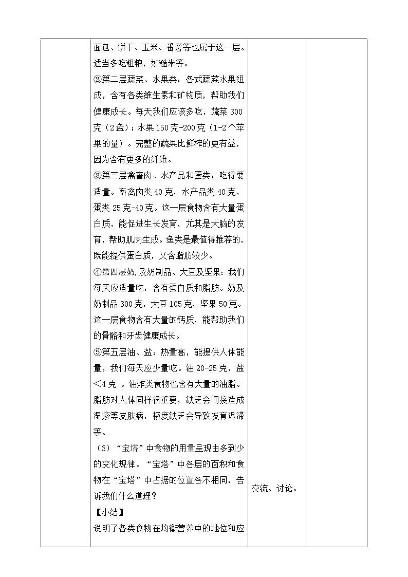 教科版四年级科学上册 2.6《营养要均衡》教案03