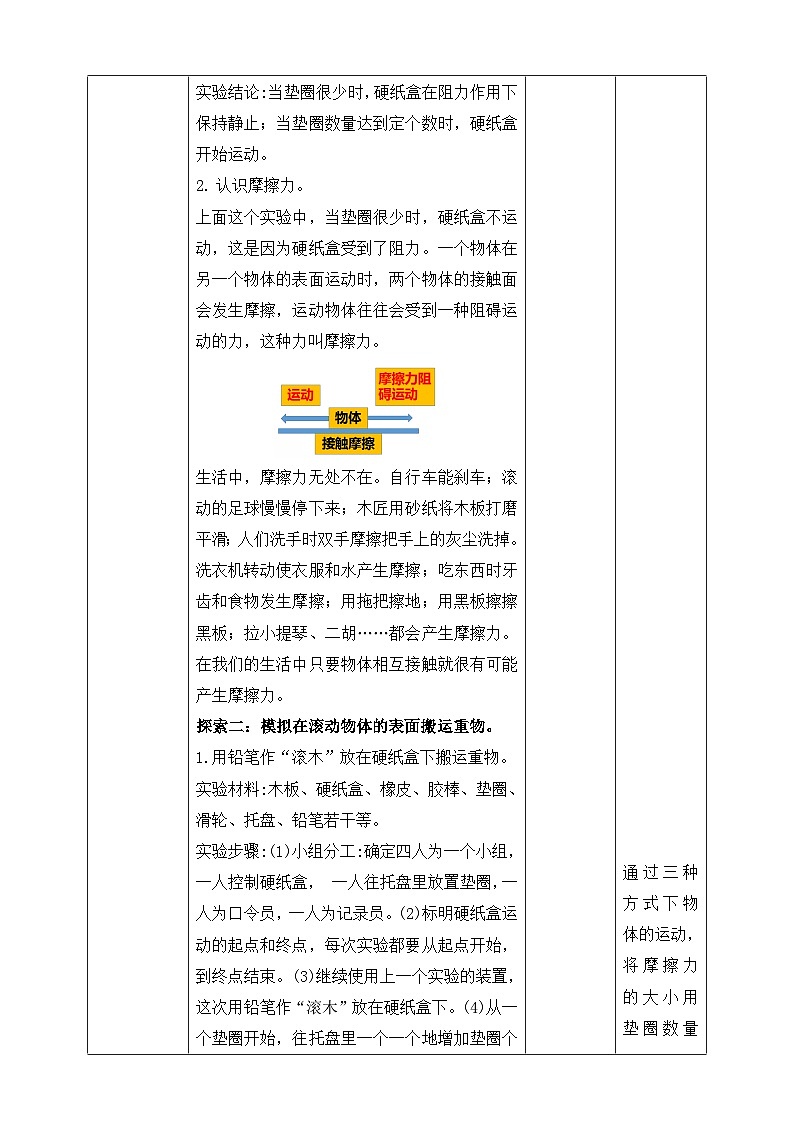 教科版四年级科学上册 3.5《运动与摩擦力》教案03