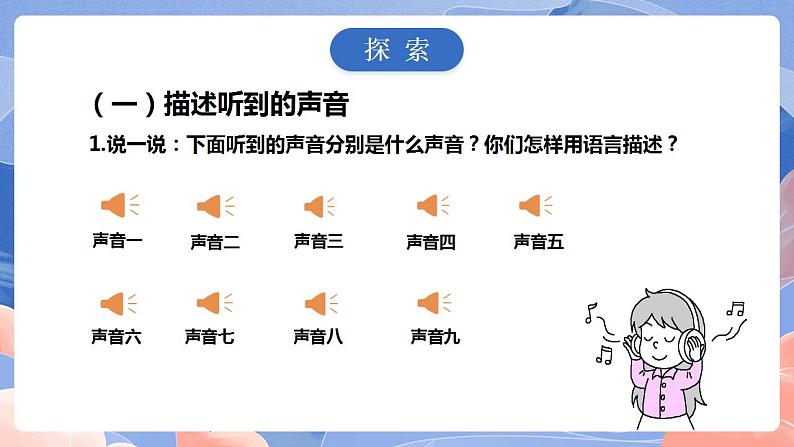 【核心素养目标】教科版小学科学四年级上册1.1《听听声音 》  课件+教案(含教学反思)04