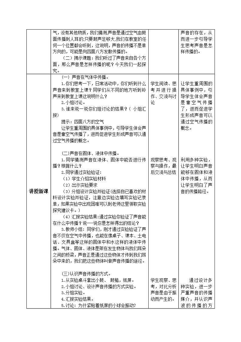 【核心素养目标】教科版小学科学四年级上册1.3《声音是怎样传播的 》  课件+教案(含教学反思)02