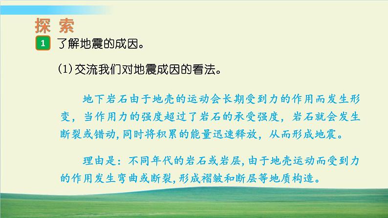 教科版科学五年级上册二 地球表面的变化 第3课 地震成因及作用课件+教案+素材03