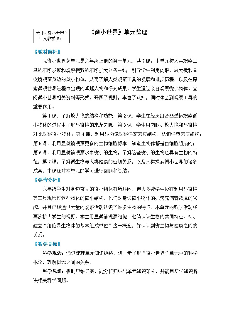 1《微小世界》单元整体教学（课件PPT+教学详案）01