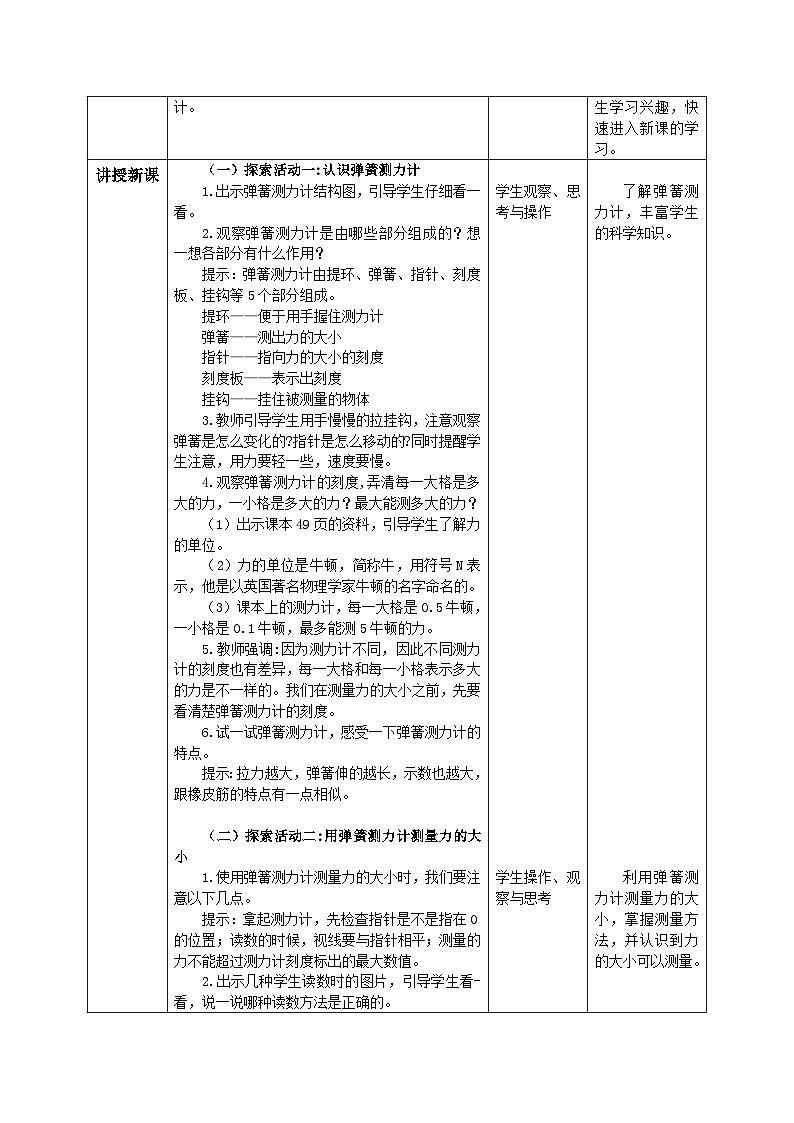 【核心素养目标】教科版小学科学四年级上册3.4《弹簧测力计》 课件+教案(含教学反思)02