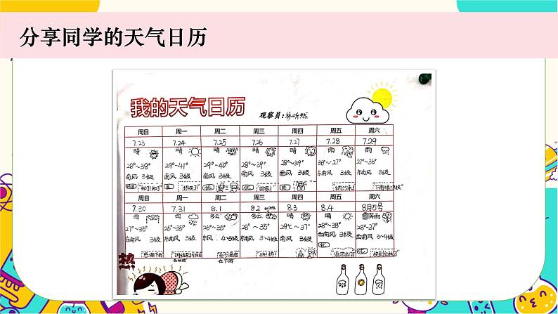 【核心素养】3.7《整理我们的天气日历》课件PPT+教学详案04