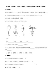 科学六年级上册5.灵活巧妙的剪刀精品课时作业