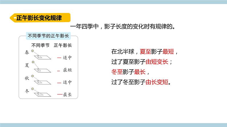 新青岛版六上科学 4.12.《影长与季节》课件04