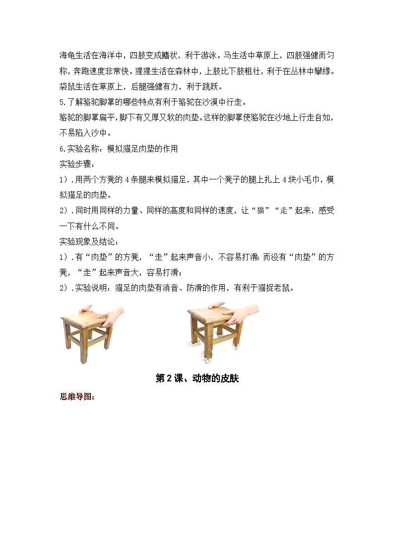 【单元重难点讲义】青岛版科学三年级上册-第一单元《动物与环境》 知识点整理讲义02