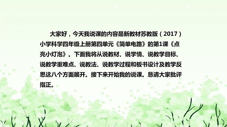 苏教版（2017秋）四年级科学上册  4.12.点亮小灯泡说课课件02