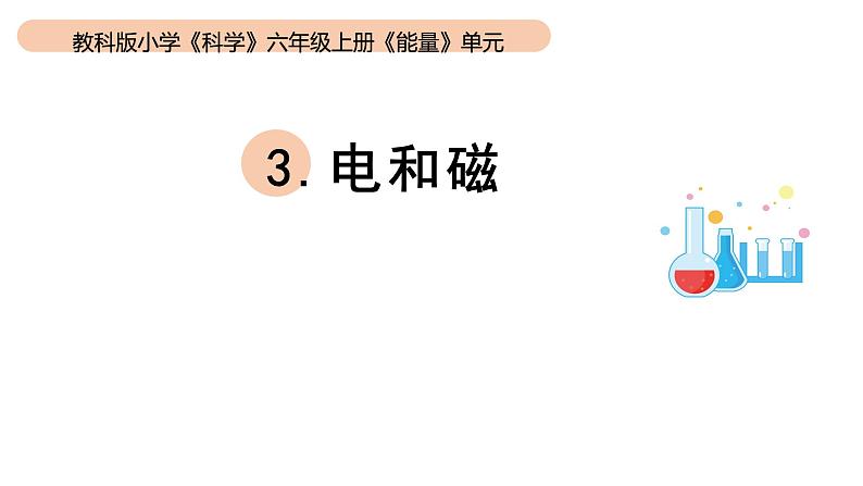 小学科学教科版六年级上册《能量》单元第3课《电和磁》 教学课件（2023秋）01