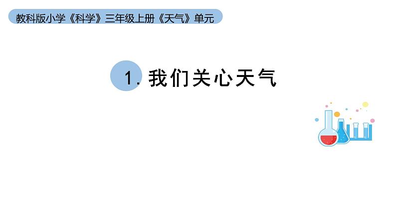 小学科学教科版三年级上册第三单元1《我们关心天气》教学课件（2023秋新课标版）01