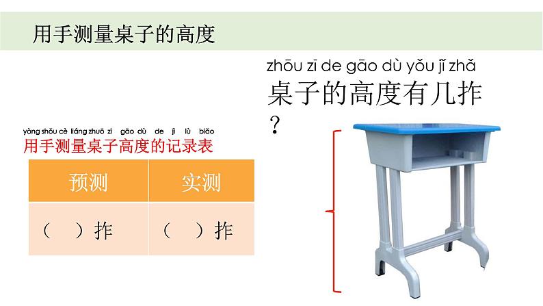 小学科学教科版一年级上册第二单元3《用手来测量》教学课件（2023秋新课标版）第6页