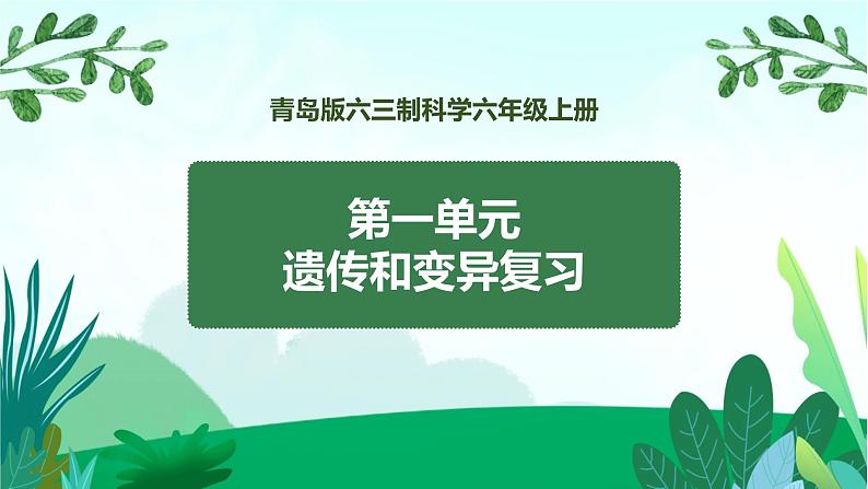 新青岛版科学六上 第一单元复习PPT01