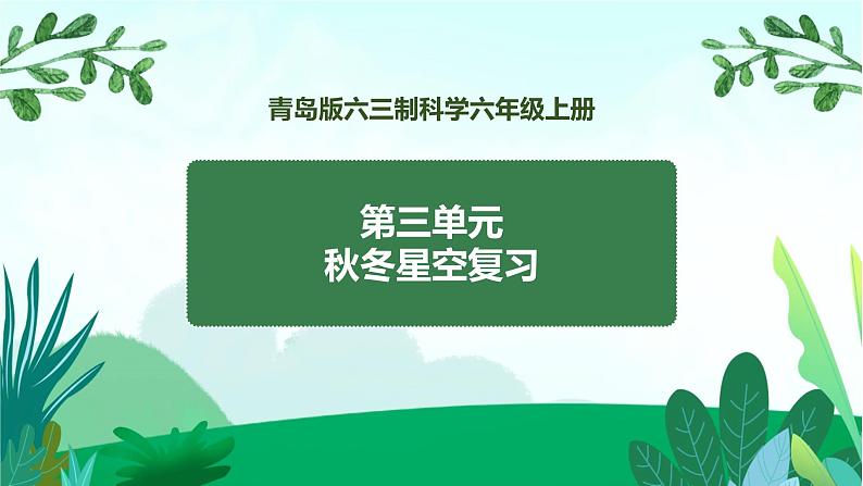 新青岛版科学六上 第三单元复习PPT01