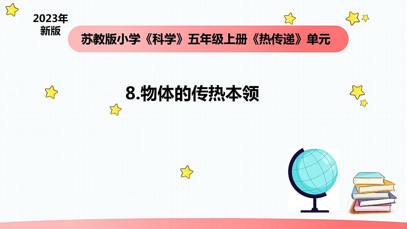 小学科学苏教版五年级上册8《物体的传热本领》教学课件（2023秋）01