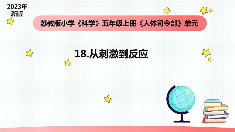 小学科学苏教版五年级上册18《从刺激到反应》教学课件（2023秋）01