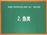 苏教版小学科学四上第一单元《2 鱼类》课件PPT+视频素材