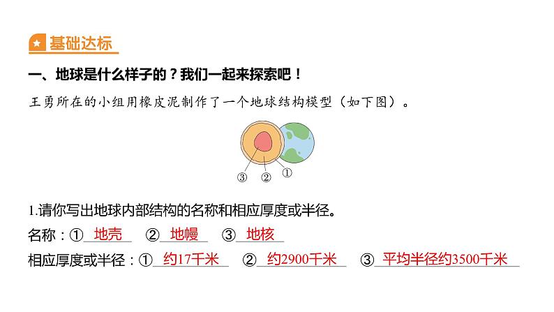 2.1 我们的地球模型（习题课件）六年级上册科学教科版02