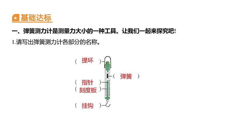 3.4 弹簧测力计 (习题课件) 四年级上册科学教科版02